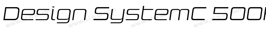 Design SystemC 500R字体转换